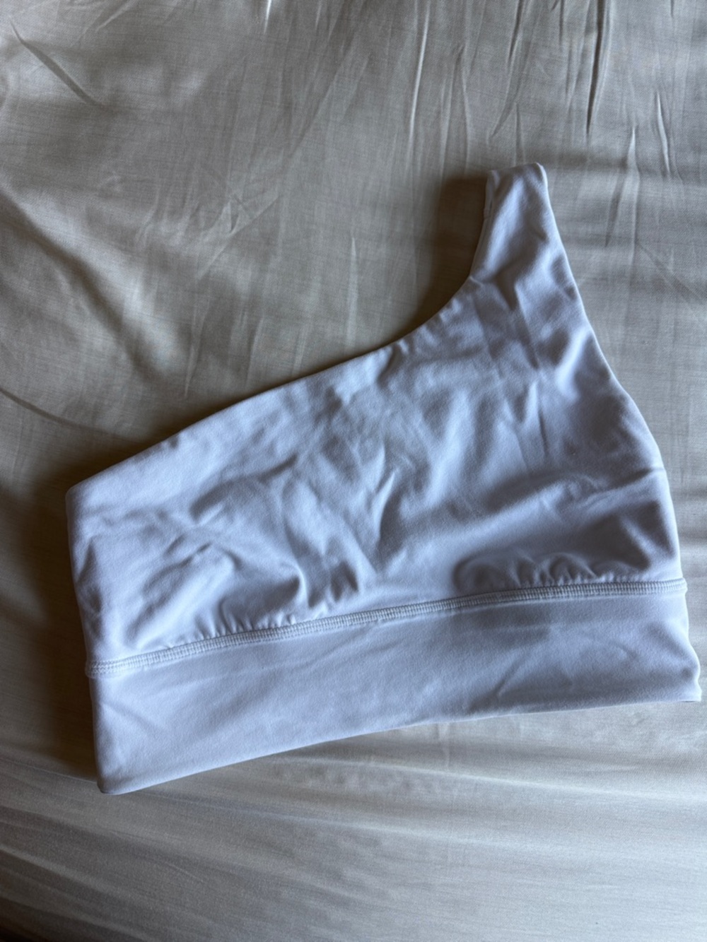 Lululemon one shoulder white sports bra